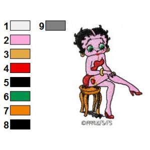 Betty Boop Embroidery Design 11